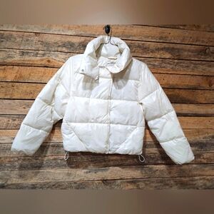 NWT A New Day Cream Puffer Jacket/Coat Water Resistant, S